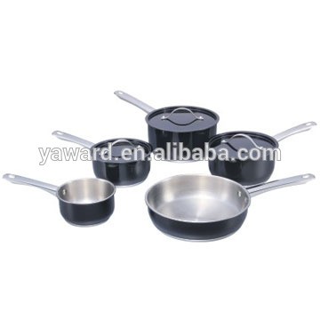 Fashionable 8-PC Stainless Steel Cooking Pots wtih Color Painting