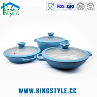 Kitchen item nonstick cooking pan set, aluminum ceramic coating cookware set